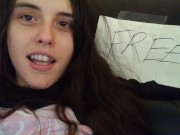 PinkMoonLust FREE CHAIR 2 Hairy Pussy Exhibitionist Sits in Garbage Chair Bringing New Life 3/16