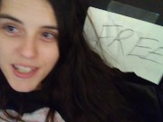 PinkMoonLust FREE CHAIR 2 Hairy Pussy Exhibitionist Sits in Garbage Chair Bringing New Life 4/16