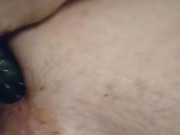 Dragon cock gapes  masculine ass