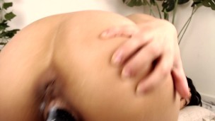 CREAMY PUSSY ASIAN RIDES DILDO UNTIL LOUD ORGASM