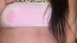 Teasing fat pussy with ice