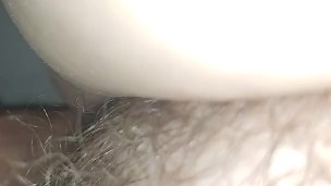 Close up POV hairy bbw wife cheating with lover
