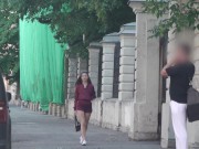 Bulge dick flash on street