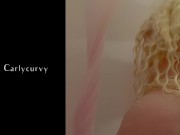 Blonde Carlycurvy playing with body and getting wet while doing art!  11/16