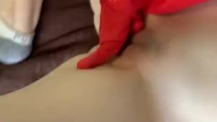 Play in dish gloves 