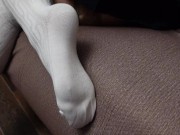 Schoolgirl Show Feet in Knee Socks and Change Dress Knee Socks Nylon Pantyhose Foot Fetish part 3 11/16