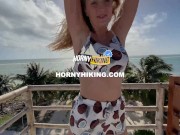 Amateur Couple Vacation Sex Creampie and Tits Glazed - Molly Pills - Horny Hiking POV and Tripod 4K 16/16