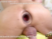 Lara De Santis DAP with real cock and dildo, DAP and PISS in her boyfriend's gape and drink cum 12/16