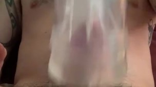 Cumming Inside My See-through Fleshlight