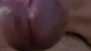 Straight guy wanking, close up cum shot