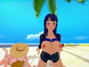 HOT FOURSOME WITH NAMI AND ROBIN - ONE PIECE PORN 6/16