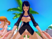 HOT FOURSOME WITH NAMI AND ROBIN - ONE PIECE PORN 7/16