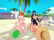 HOT FOURSOME WITH NAMI AND ROBIN - ONE PIECE PORN 8/16