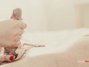 Cheese on cock makes it tastier!!! Food blowjob handjob 14/16