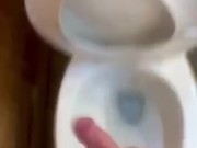 Jacking off in a bathroom during a house party.