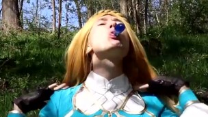 crossdress Zelda forest blow trap cosplay