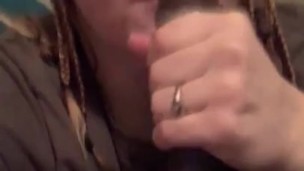 Sucking BBC Let him Nut in my mouth