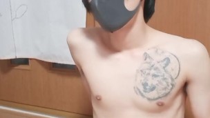 日本人男性の風呂上りオナニー　Japanese　amateur　masturbation