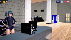 2 - Mythic Manor - Sneaking into ladies bathroom in the gym (dubbing)