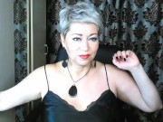 Mature dirty slut pounds her pussy and ass with huge dildos in private show! This whore is my wife!