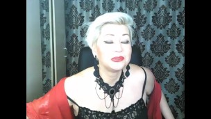 Mature dirty slut pounds her pussy and ass with huge dildos in private show! This whore is my wife!