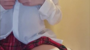 Teen  girl strips for extra credit