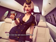 HOT STEWARDESS AND A HORNY GUY WITH HUGE COCK