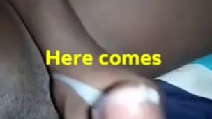 Hunky Black TWINK wanks FAT BIG COCK oozing with PRECUM for girlfriend at work