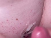 Hotwife puts her used panties back on after taking 3