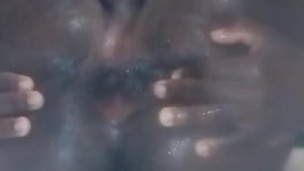 Black fat boy fingers him self
