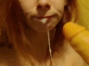 gold dildo sucking clip