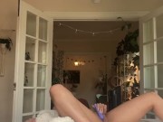 Young horny blonde fucks her wet tight pussy until she cums 16/16