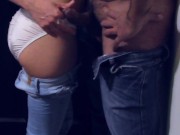 Jerk off my roomie while show my shiny panties 16/16