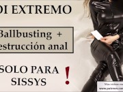 JOI Extremo para sissys, ballbusting y destruccion anal.