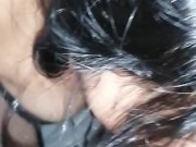 LATIN GIRLFRIEND SUCKING BOYFRIEND'S DICK DEEPTHROAT. NEXT TO MOM'S ROOM. DEEPTHROAT CUM IN MOUTH. 9/16