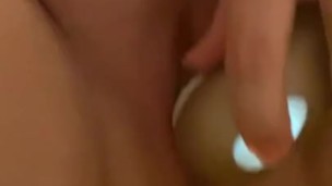 Thick girl plays with her vibrator