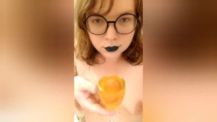 Tranny Pisswhore Sestina Fills a Glass then Empties It on Her Face