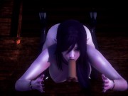 3D HENTAI POV Dark Elf swallowed all the cum 9/16