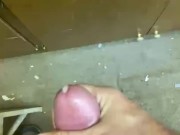 Cumming in the supply closet at work