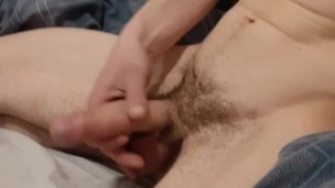 Playing with my hard cock 