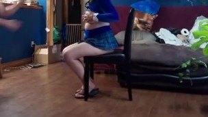 Behind the scenes- school girl gape holes