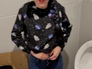 Using My Female Urination Device at The Urinal 15/16