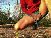 Desperate mid run piss