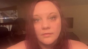 bbw stroking strapon while watching porn