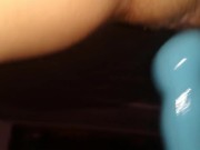 Sharing a Toy my Wet Pussy against my Step-sisters' Pussy 9/16