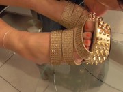 gold heels licking slave 14/16