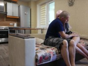 She invited me to her home while her husband was at work. Filmed sex with another man's wife 2/16