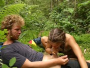 My hot teen girlfriend gave me the best blowjob in the middle of the hiking trail 13/16