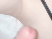 現役メイドカフェ店員の綺麗な腋で脇コキ❤️【日本人素人HENTAIカップル個人撮影26】 9/16