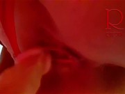 Woman in red mesh stockings gets a big dildo in her pussy Regina Noir 16/16